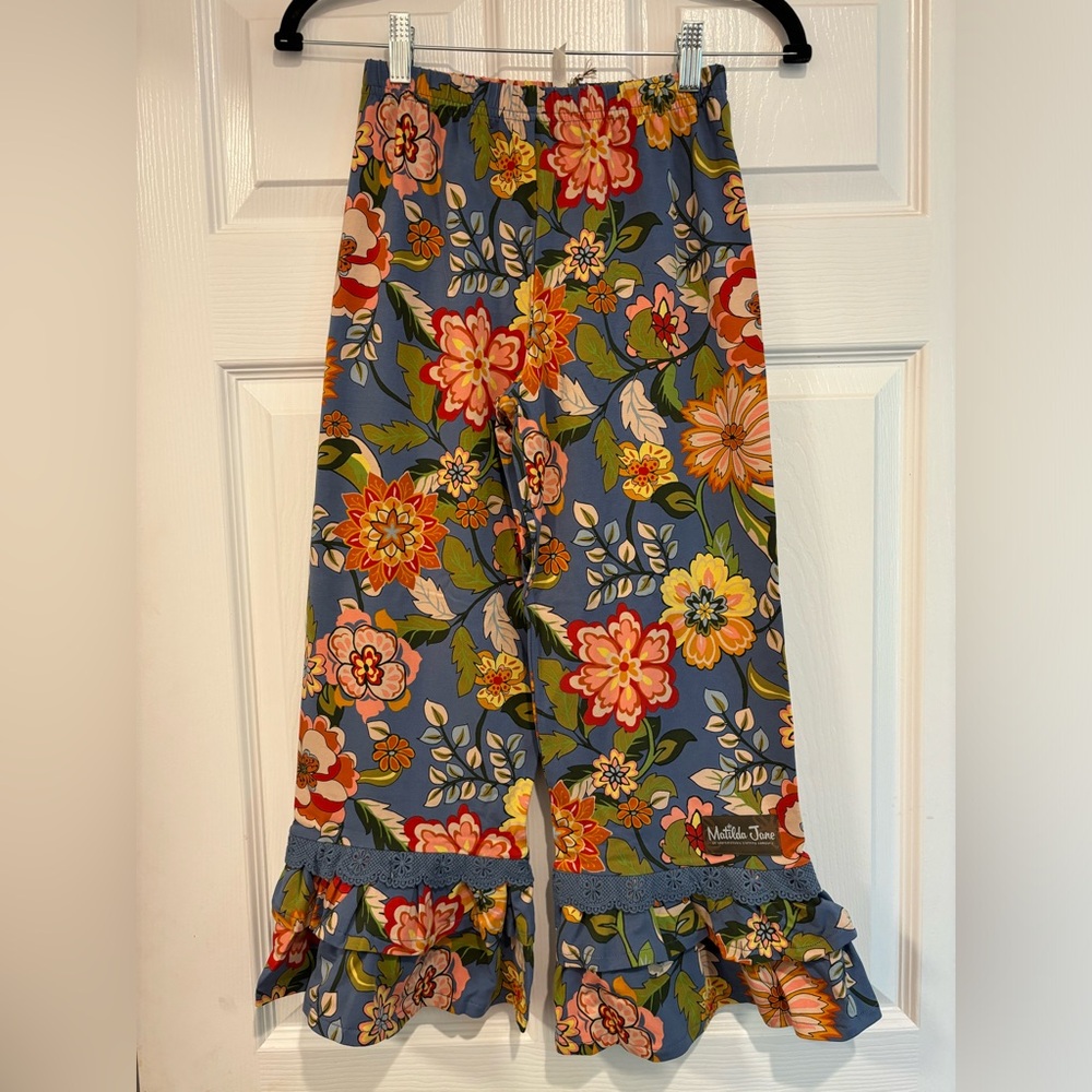 Floral Garden Big Ruffle Matilda Jane Pants